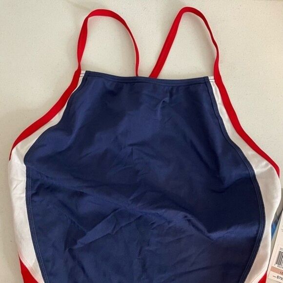 Speedo Women's Navy Endurance + Launch Splice One Piece Swimsuit Size 12/38 New - Picture 5 of 12